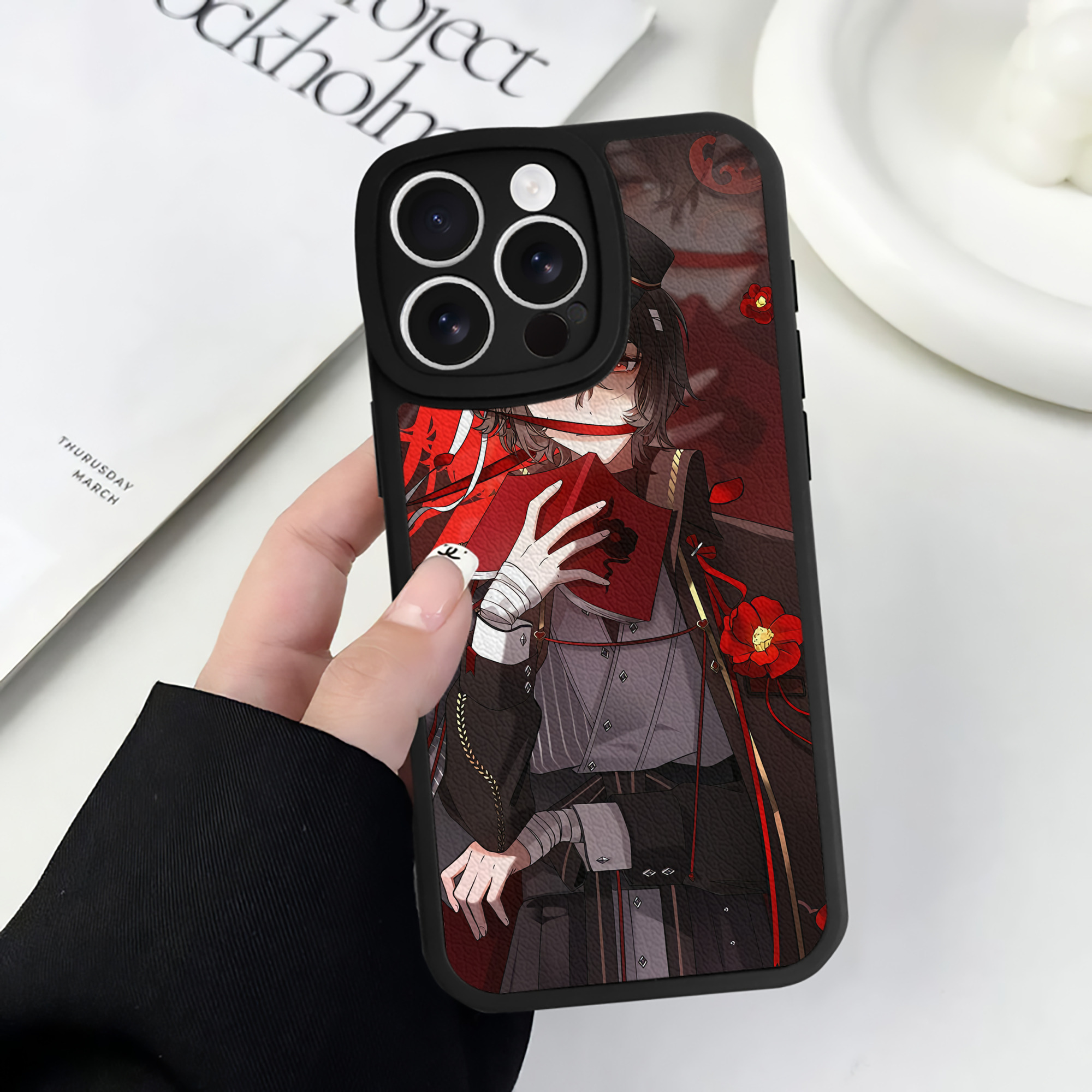 （画像用） 文豪ストレイドッグス Bungo Stray Dogs 【iPhone 16シリーズ対応】シリコンスマホケース（レザー調） 材質：シリコン